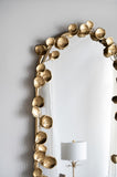 51.5" x 29" Full Length Arched Wall Mirror with Golden Leaf Accents, Decorative Mirror for Living W2078135191