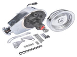 Power Steering Pump Bracket Kit and 2 Groove Keyway Pulley Fit for Small Block Chevy 265 283 305 327 19685668