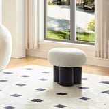 W8017-1 White lamb wool seat, barrel PVC pipe with black ash willow W2085129980