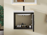 20" Floating Bathroom Vanity, Wall Mounted Plywood Cabinet with Ceramic Sink & Soft-Close Doors for B2775P549726
