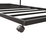 Twin Daybed with Trundle Multifunctional Metal Lounge Daybed Frame WF189880AAB