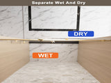 Frameless Single sliding shower door 56-60 "W x 76" H, 1/4 " Clear Tempered Glass, Explosion W1675P307006