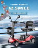 Folding Mobility Scooter for Adult - HEINSY Powered Mobility Scooter All Terrain Motorized Scooter W3278P289139