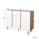 Sideboard Buffet Cabinet with 3 Drawers & 2 Doors,47.24"Buffet Cabinet with Adjustable Shelves W2282P220585