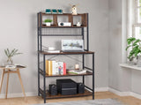 5-Tier Kitchen Bakers Rack with 10 S-Shaped Hooks and 3 Cubes , Industrial Microwave Oven Stand, 93611055
