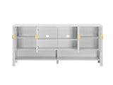 U_STYLE 55.1'' Storage Sideboard with 4-Doors,Multi Functional Buffet with Open Shelf and 2-Tiers N711P345165K