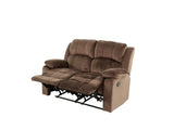 Motion Loveseat 1pc Living Room Furniture Chocolate Padded Suede Plush Cushion Couch Metal Reclining B011P205571
