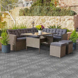 Plastic Interlocking Deck Tiles, 27 Pack, 11.8"x11.8" Waterproof Flooring Tiles for Indoor and 47968490