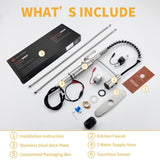 Modern Touchless Infrared Sensor Kitchen Faucet Sleek Stainless Steel Hands-Free Design for T3609P347455