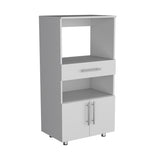 Worland Pantry Cabinet with Microwave Stand, Multi-Functional with Drawer and 2-Door B070P173200
