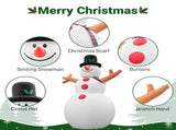 12.5FT Tall Snowman with Branch Arms, 2 LEDs Rotating Color Light, 210D Polyester, US Plug 21109506