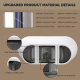 55" Acrylic Freestanding Bathtub, Stand Alone Soaking Tub, Glossy White Acrylic, Toe-tap Chrome W1675P291373