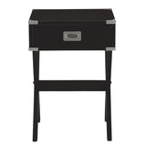 Black 1-drawer End Table B062P181373