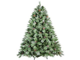Artificial 4ft Green Christmas Tree with 376PVC/Hard Needle Mixed Branch Tips,Pine cone,Hinged 69843763