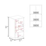 Medicine Cabinet 28.6" H, with 1 Door and 3 Shelves, White B097P250857
