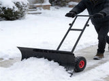 29" x 33" x 44" Blade Snow Shovel with Wheels, 6-Level Handle Tilt & 7-Level Blade Rotation Snow 09318987