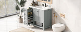 36" Bathroom Vanity with Sink Top, Bathroom Vanity Cabinet with Two Doors and Two Drawers, Solid N725P245278E
