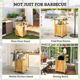 Outdoor Bar Cart Grill Table 01747116