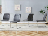 Modern Dining Chairs with Faux Leather Padded Seat Dining Living Room Chairs Upholstered Chair with W1151P490192