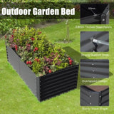 6x3x2ft Galvanized Raised Garden Bed, Outdoor Planter Garden Boxes Large Metal Planter Box for W1859P197935