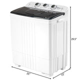 ZNTS Twin Tub with Built-in Drain Pump XPB45-428S 20Lbs Semi-automatic Twin Tube Washing Machine for 00898133