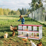 8 Compartment Roll Out Chicken Nesting Box with Basket, Egg Nest Box Chicken Laying Box Hens Chicken 55778812