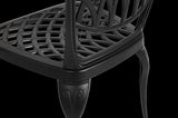 3 Piece Patio Bistro Set Cast Aluminum Bistro Table and Chairs Set of 2 with Umbrella Hole,All W640P251285
