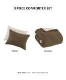 Waffle Knit Chenille Comforter Set Full/Queen B035P294136