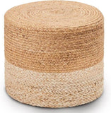 Round Pouf Ottoman Natural Seagrass Pouf Footrest, Foot Stool for Bedroom Living Room Accent 81061069