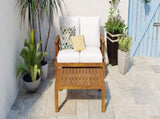 2 Pieces Outdoor Sofa Set 2-person Patio Seating Group Outdoor Conversation Set with Cushions and a N719P246159L