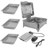 Electric Chafing Dish 9L/9.5QT Food Warmer w/Glass Lid for Catering 110V 60Hz Restaurant Food Warmer 54294873
