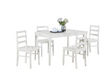 ZNTS Lavinia 45" 5-Piece White Dining Set B061P160003