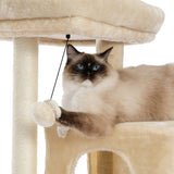 ZNTS Modern Small Cat Tree Cat Tower With Double Condos Spacious Perch Sisal Scratching Posts,Climbing 07745990