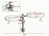 Indoor Cat Desk Bed, Cat Hammock with 2 Removable Beds & 2 Hanging Balls for Desk & Window, Holds Up 70267860
