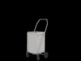 Shopping Cart with Shelf,Grocery Cart on Wheels, Foldable Utility Shopping Carts with Double Basket 83512660