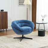 ZNTS Modern Chenille Office Chair, 360&deg; Swivel Accent Chair with Removable Cushion, Round Office Chair, N817P207777N