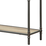 Antique Oak and Sandy Grey 3-tier Bookcase B062P185667