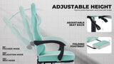 Gaming Chair, Ergonomic Computer Chair with Footrest and Massage Lumbar Support, Height Adjustable W2367P288702