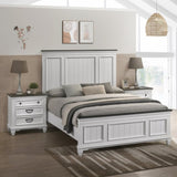 Clelane 3-Piece Wood Bedroom Set, Shiplap Panel Queen Bed and 2 Nightstand T2574P204506