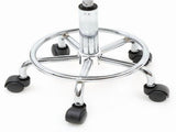 Adjustable Salon Stool with Back, 360&deg Swivel Round Beauty Stool, Height 19-25 Inch, Black 77895259