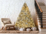 6 FT Pre-lit Artificial Christmas Tree, Hinged Xmas Pine Tree with 900 Branch Tips, 300 Lights and 63436020