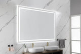 84in. W x 48in. H Oversized Rectangular Black Framed LED Mirror Anti-Fog Dimmable Wall Mount W127294620