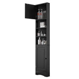 ZNTS Multi-Functional Corner Cabinet Tall Bathroom Storage Cabinet with Two Doors and Adjustable Shelves, WF530911AAB