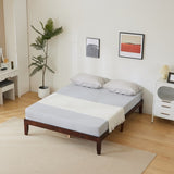 ZNTS Basic bed frame Painted pine wood Brown Full 189*136*30.5cm Wooden bed Single bed 36038766