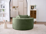 Accent Chair, 55" Round Single Sofa, Fluffy Modern Sleeper Chair for Living room, Bedroom, Lounge W1752P422124