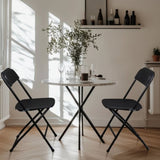 4pcs Injection Molding Classic Garden Plastic Folding Chair Black 08507662