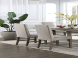 Elegant Rustic Gray Finish Solid wood Kitchen Set of 2pcs Dining Chairs Upholstered Seats Chairs w/ B011P162632
