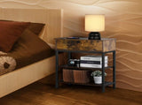End Table with Drawer and Charging Station, Brown 36088781