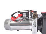 4 Quart Hydraulic Power Unit Double Acting Pump 3200 PSI 12V DC Dump Trailer Hydraulic Pump SAE 6 76629453