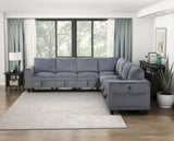 Modern Living Room Furniture Dark Gray Armless Chair with Storage Corduroy Fabric Upholstery 1pc B011P206268
